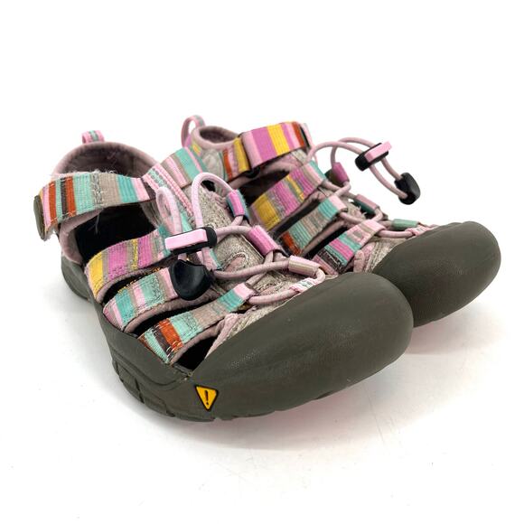 Keen Kids 3 (EU35) Pink Rainbow Newport Water Sandal Closed Toe - Picture 1 of 9